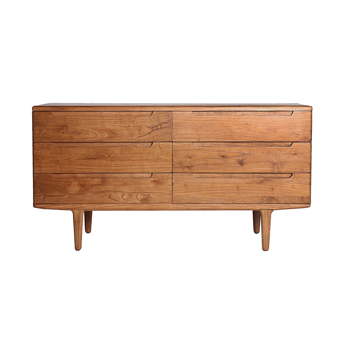 Cómoda de madera de mindi en color natural, 150 x 45 x 79 cm | Slough