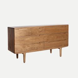 Cómoda de madera de mindi en color natural, 150 x 45 x 79 cm | Slough