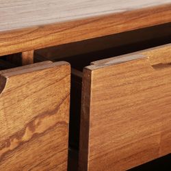 Cómoda de madera de mindi en color natural, 150 x 45 x 79 cm | Slough