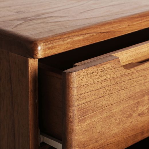 Cómoda de madera de mindi en color natural, 150 x 45 x 79 cm | Slough