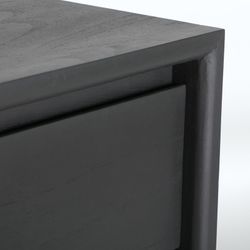 Commode en bois de mindi noir et naturel, 90 x 40 x 86 cm | Thiers