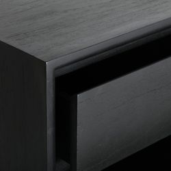 Commode en bois de mindi noir et naturel, 90 x 40 x 86 cm | Thiers