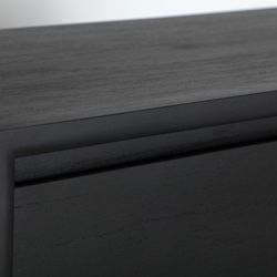 Commode en bois de mindi noir et naturel, 90 x 40 x 86 cm | Thiers