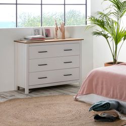 Cômoda em pinho branco, 100 x 40 x 80 cm | Miranda