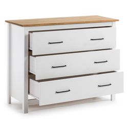 Cômoda em pinho branco, 100 x 40 x 80 cm | Miranda
