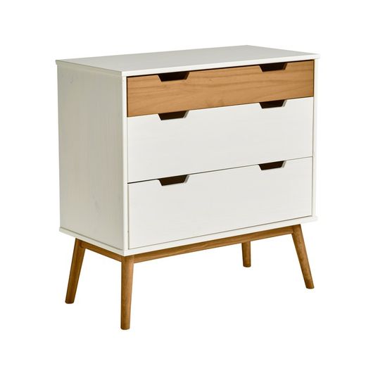 White pine and wood chest of drawers, 40 x 80 x 82 cm