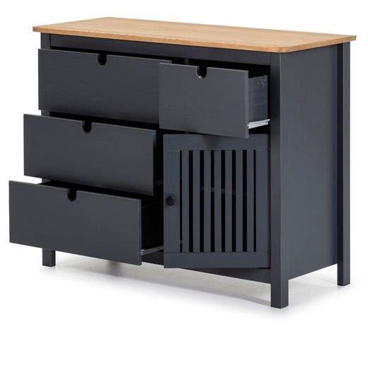 Chambre à coucher, commode et petite table | Brune