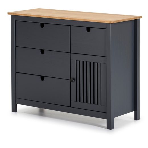 Chambre à coucher, commode et petite table | Brune