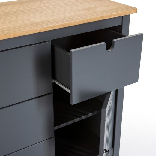 Chambre à coucher, commode et petite table | Brune