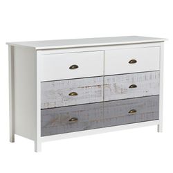 Chambre à coucher avec tête de lit, 2 tables de chevet et commode | romantique