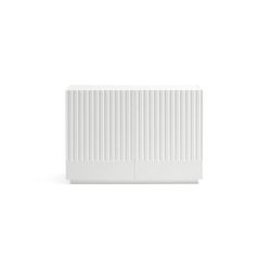 White and cream wooden chest of drawers, 100.2 x 48 x 70 cm | Doric