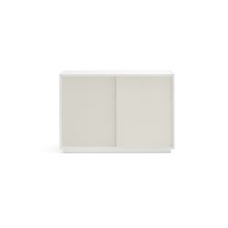 White and cream wooden chest of drawers, 100.2 x 48 x 70 cm | Doric