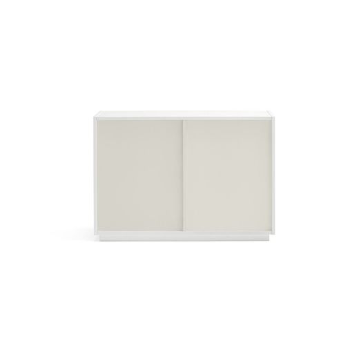 White and cream wooden chest of drawers, 100.2 x 48 x 70 cm | Doric