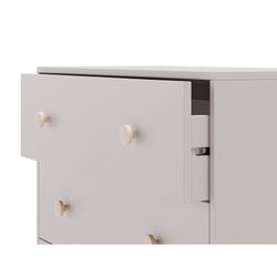 Commode en bois couleur crème, 90 x 40 x 80 cm | Énola