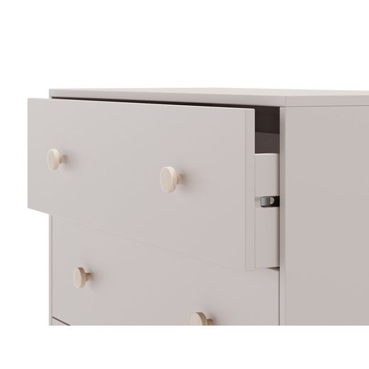 Commode en bois couleur crème, 90 x 40 x 80 cm | Énola