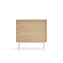 Oak and cream wooden chest of drawers, 90 x 86 x 45 cm | Yoko