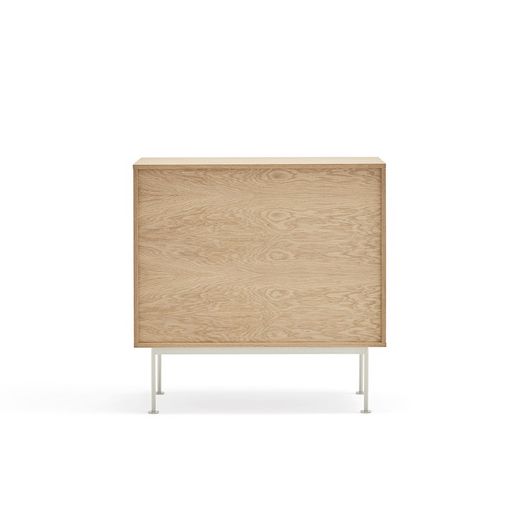 Oak and cream wooden chest of drawers, 90 x 86 x 45 cm | Yoko