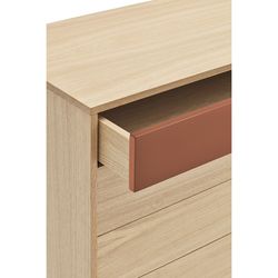 Wooden chest of drawers in oak and tile, 90 x 86 x 45 cm | Yoko