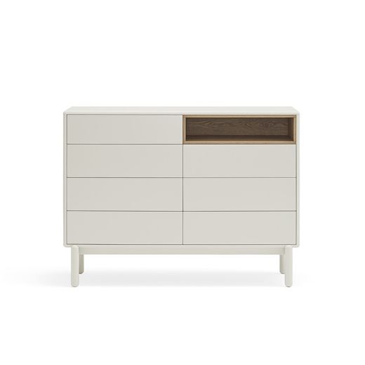 Cremefarbene Holzkommode, 120 x 40 x 90 cm | Corvo