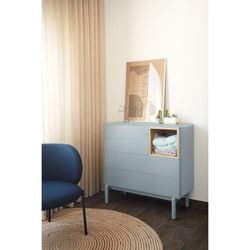 Holzkommode perlgrau, 90 x 40 x 90 cm | Corvo