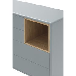 Holzkommode perlgrau, 90 x 40 x 90 cm | Corvo