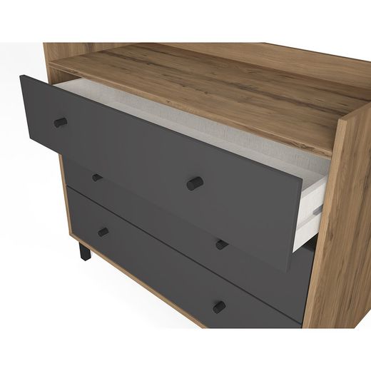 Ensemble de chambre, commode et 2 tables de chevet | malt