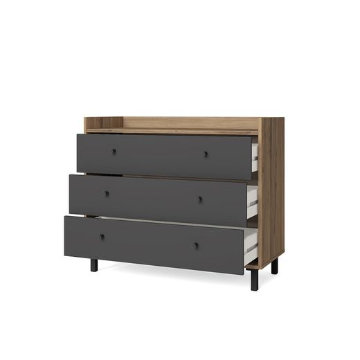 Ensemble de chambre, commode et 2 tables de chevet | malt