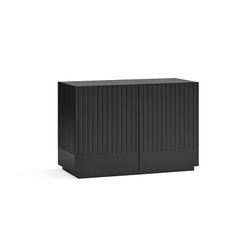 Black and anthracite grey wooden chest of drawers, 100.2 x 48 x 70 cm | Doric