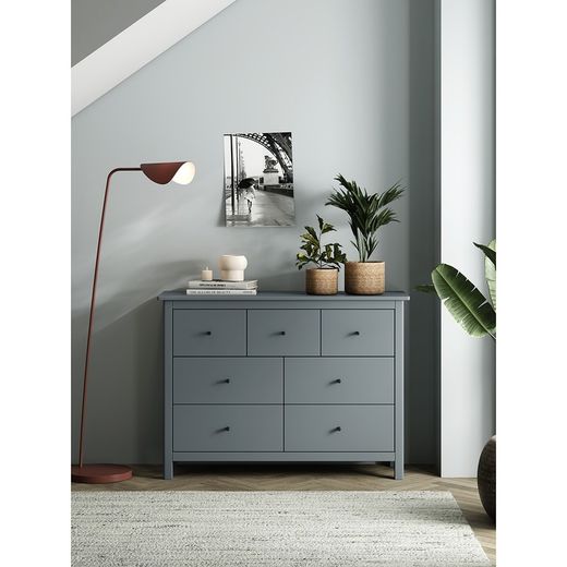 Wooden chest of drawers in green, 110 x 40 x 80 cm | Misti