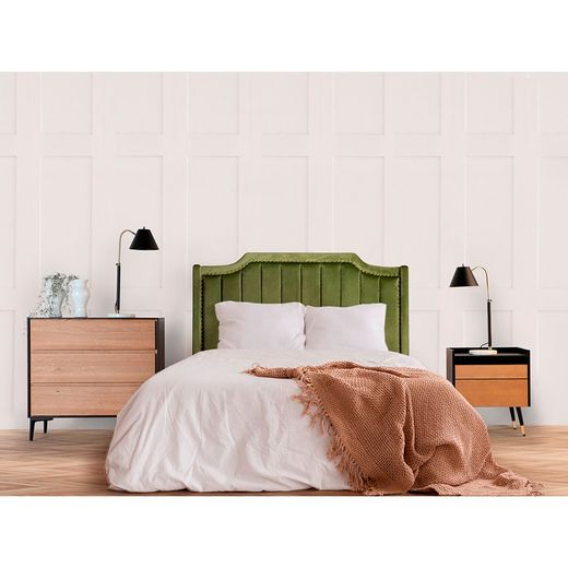 Commode en noir et bois naturel, 85 x 39 x 81 cm | brusa