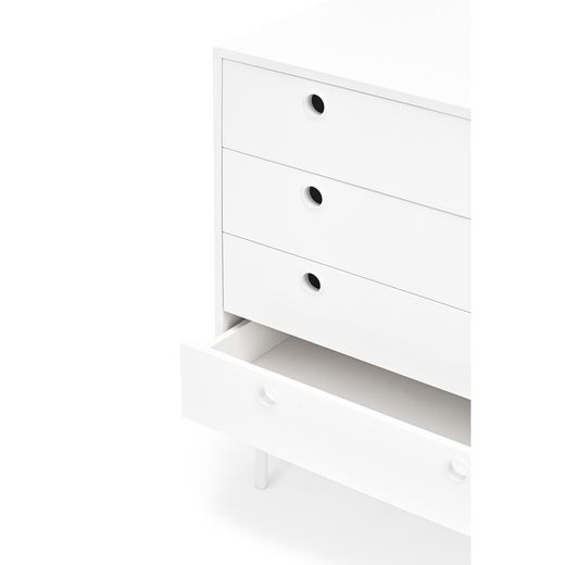 White wood and metal dresser, 97 x 45 x 80 cm | Knitwear
