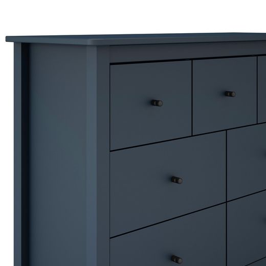 Commode en pin bleu, 110 x 40 x 80 cm | brumeux