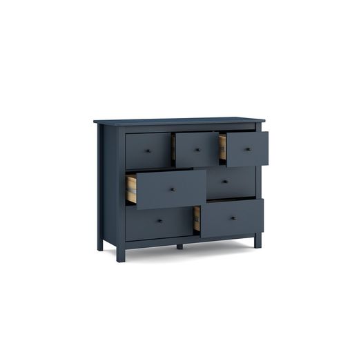Commode en pin bleu, 110 x 40 x 80 cm | brumeux