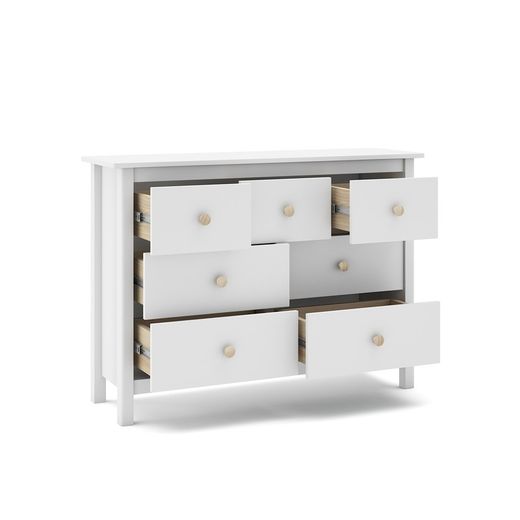 Commode en pin blanc, 110 x 40 x 80 cm | Max