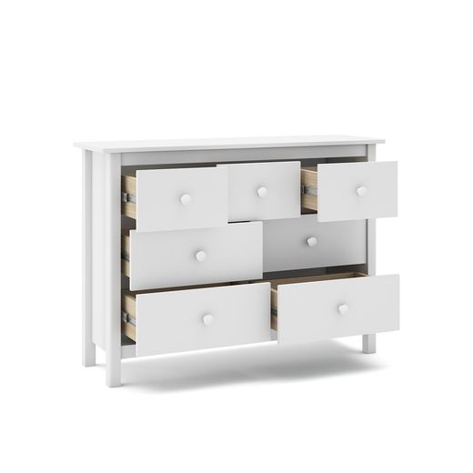 Commode en pin blanc, 110 x 40 x 80 cm | Max
