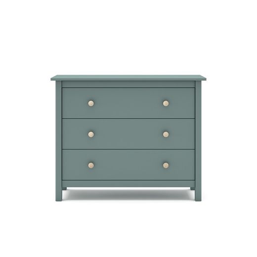 Pine chest of drawers in green, 100 x 40 x 80 cm | Max