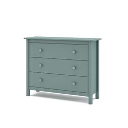 Pine chest of drawers in green, 100 x 40 x 80 cm | Max