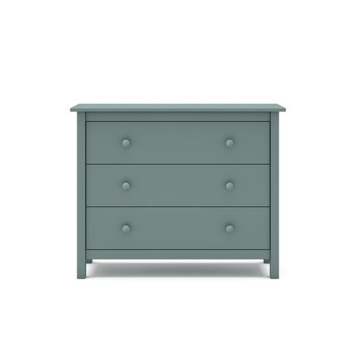 Pine chest of drawers in green, 100 x 40 x 80 cm | Max