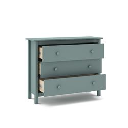 Pine chest of drawers in green, 100 x 40 x 80 cm | Max