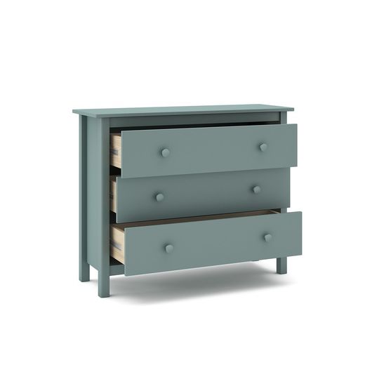 Pine chest of drawers in green, 100 x 40 x 80 cm | Max