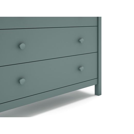 Pine chest of drawers in green, 100 x 40 x 80 cm | Max