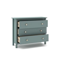 Pine chest of drawers in green, 100 x 40 x 80 cm | Max