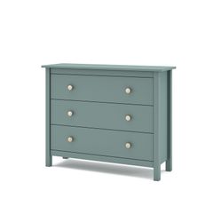 Pine chest of drawers in green, 100 x 40 x 80 cm | Max