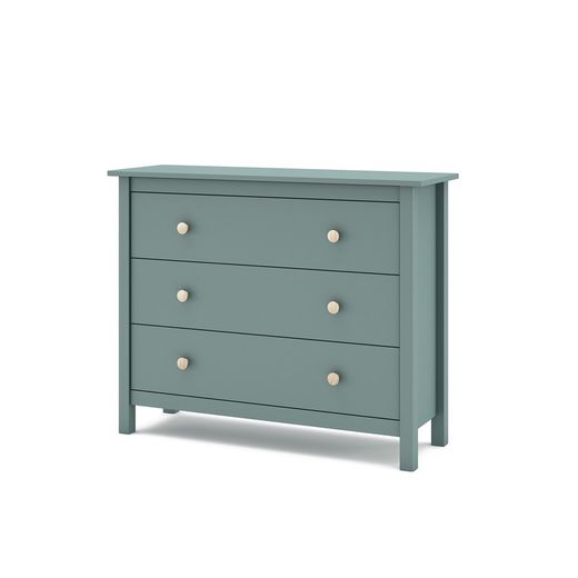 Pine chest of drawers in green, 100 x 40 x 80 cm | Max