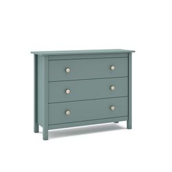 Pine chest of drawers in green, 100 x 40 x 80 cm | Max