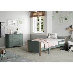 Pine chest of drawers in green, 100 x 40 x 80 cm | Max