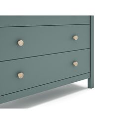 Pine chest of drawers in green, 100 x 40 x 80 cm | Max