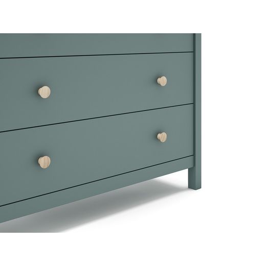 Pine chest of drawers in green, 100 x 40 x 80 cm | Max