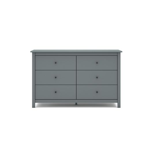 Pine chest of drawers in green, 130 x 45 x 80 cm | misty