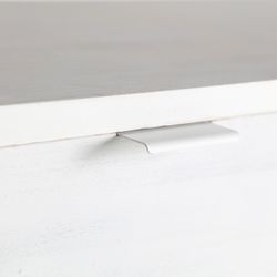 Συρταριέρα λευκό και φυσικό πεύκο και μπαστούνι, 90 x 40 x 80 cm | Zemne